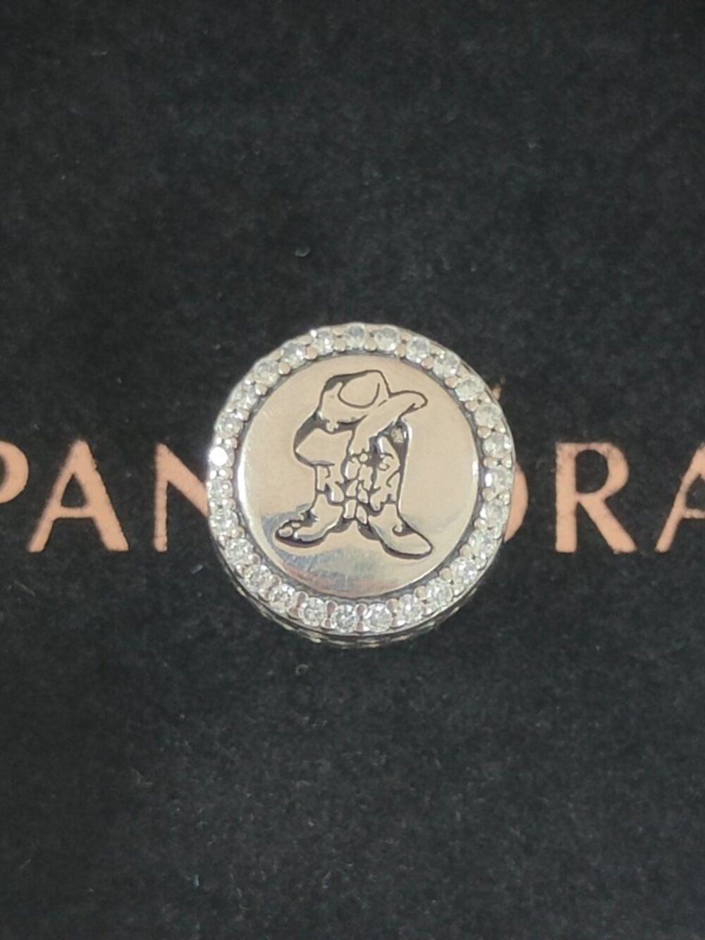 Pandora Texas Cowboy Charm Bead S925 Silver with box
